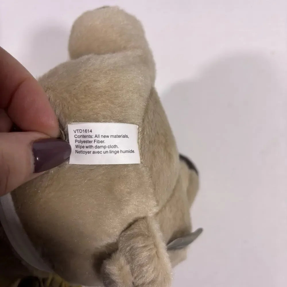 Hallmark Pug Plush Stuffed Animal w/ Heart Angel Wings 8” Cute Dog Valentine